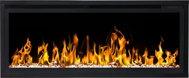 Focar electric liniar incorporabil 3D Aflamo Royal 42 Negru cu sunet