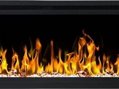 Focar electric liniar incorporabil 3D Aflamo Royal 42 Negru cu sunet